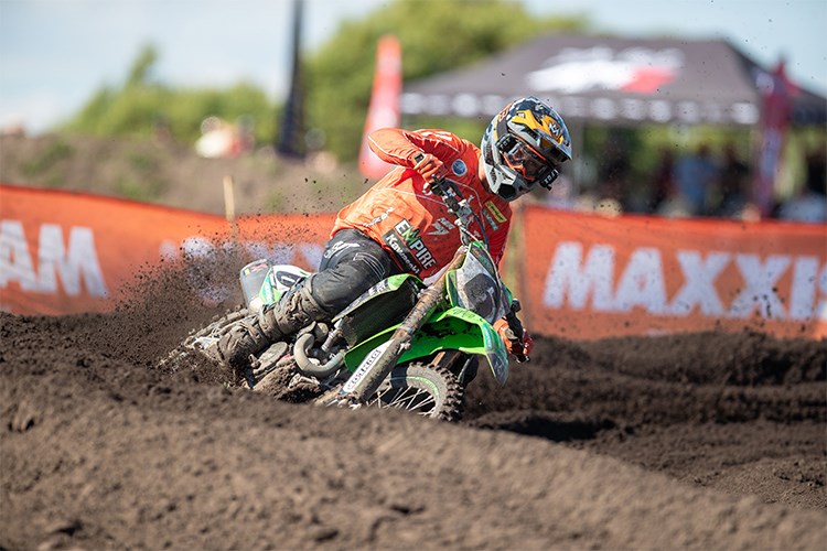 Jayden Rykers #6  (MX1) finding power out of the corner (Photo Credit: Foremost Media)